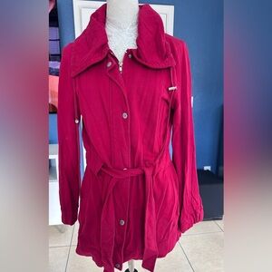 Elegant red Trench Coat